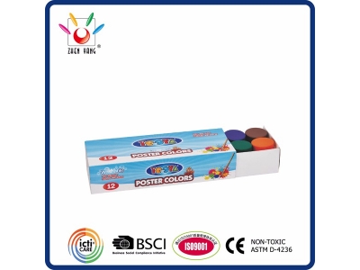 12 Poster Color In Paper Box