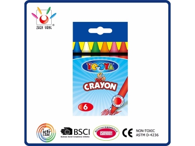 6 Wax Crayon in Color Box