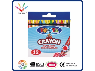 12 Wax Crayon in Color Box