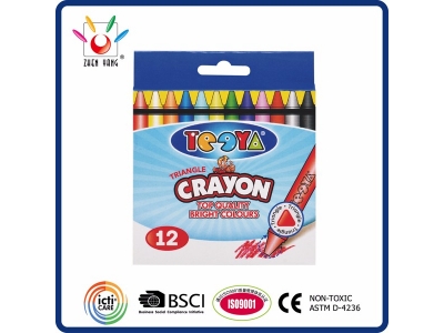 12 Triangle Crayon in Color Box