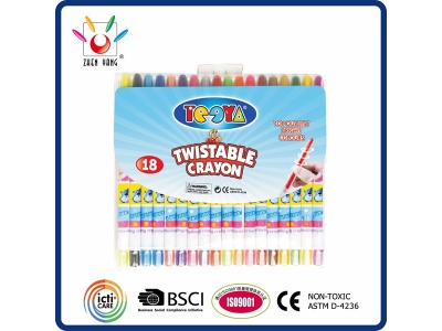 18 Twistable Crayon in PVC Pouch